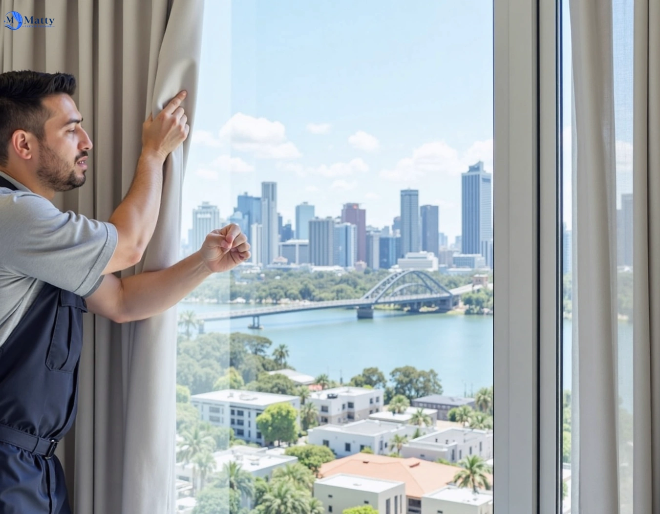 Professional curtain steam cleaning service tewantin QLD by Matty Curtain Cleaning